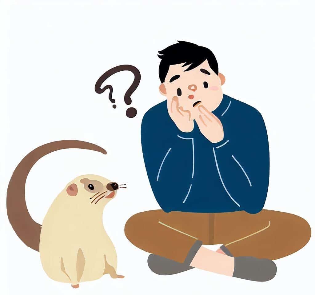 Ferret owner confused why the ferret is smelling