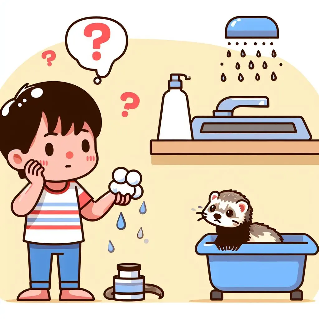 ferret owner confused on how to bath its ferret