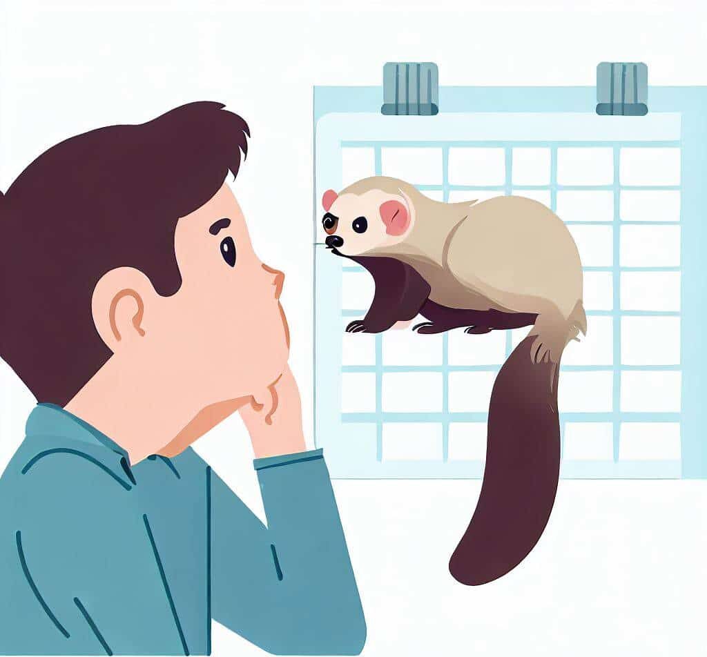 how often to clean a ferret ear