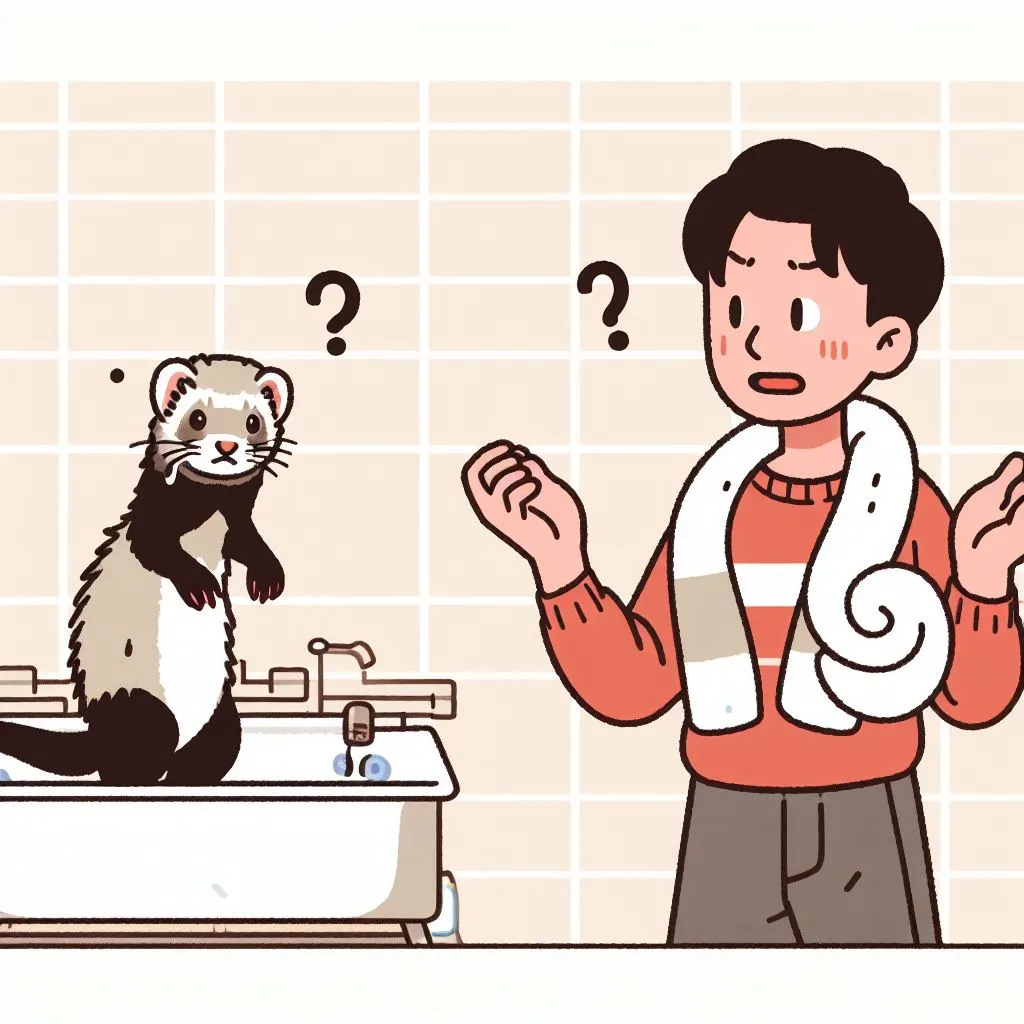 how to bathe a ferret