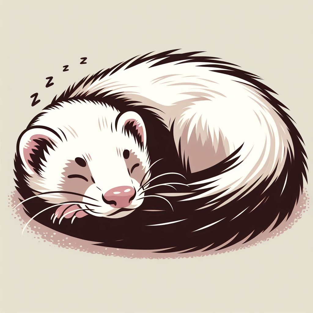 ferret sleeping deeply